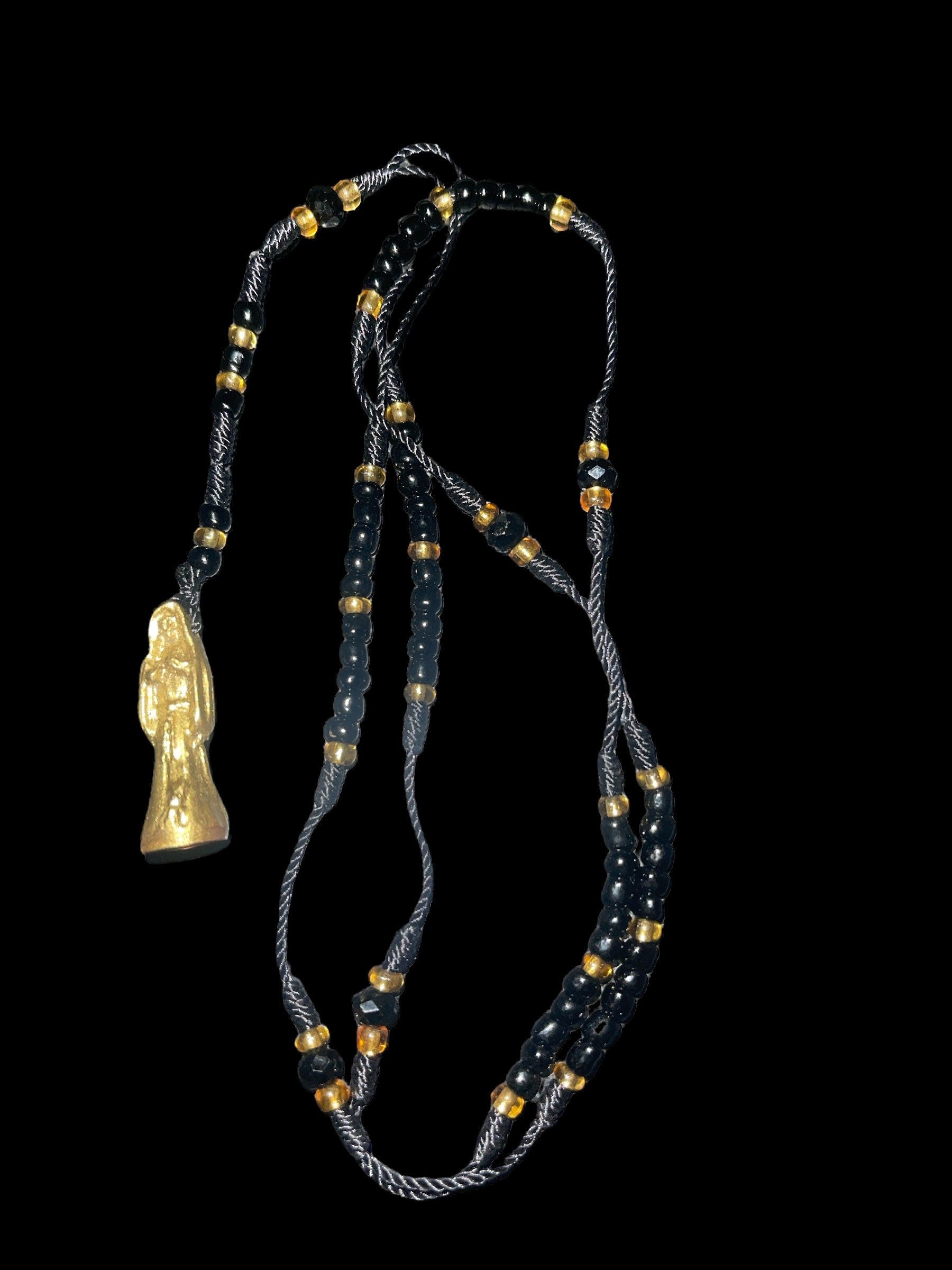 Santa Muerte Prayer Beads: Limited Quantity - Vibrant Colors, 12-13 Inches Long