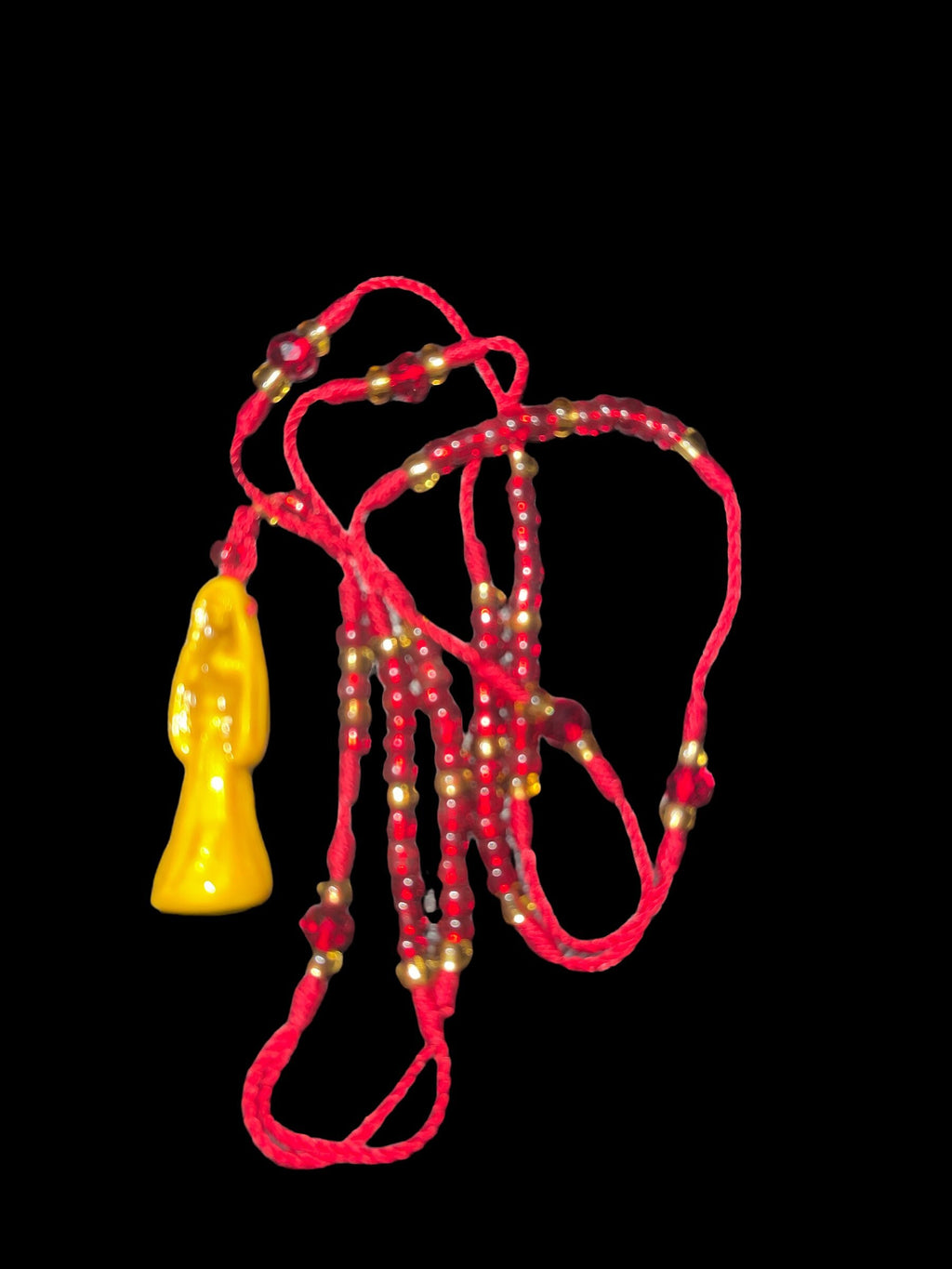 Santa Muerte Prayer Beads: Limited Quantity - Vibrant Colors, 12-13 Inches Long