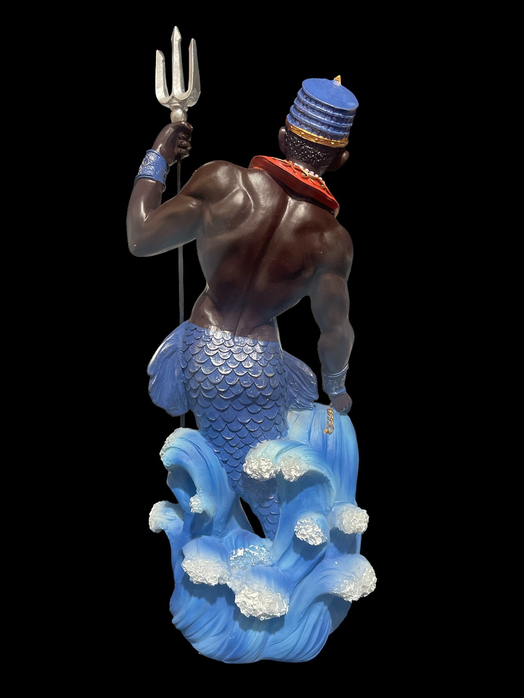 Olokun Statue 15” - Authentic African Décor Piece for Home or Office