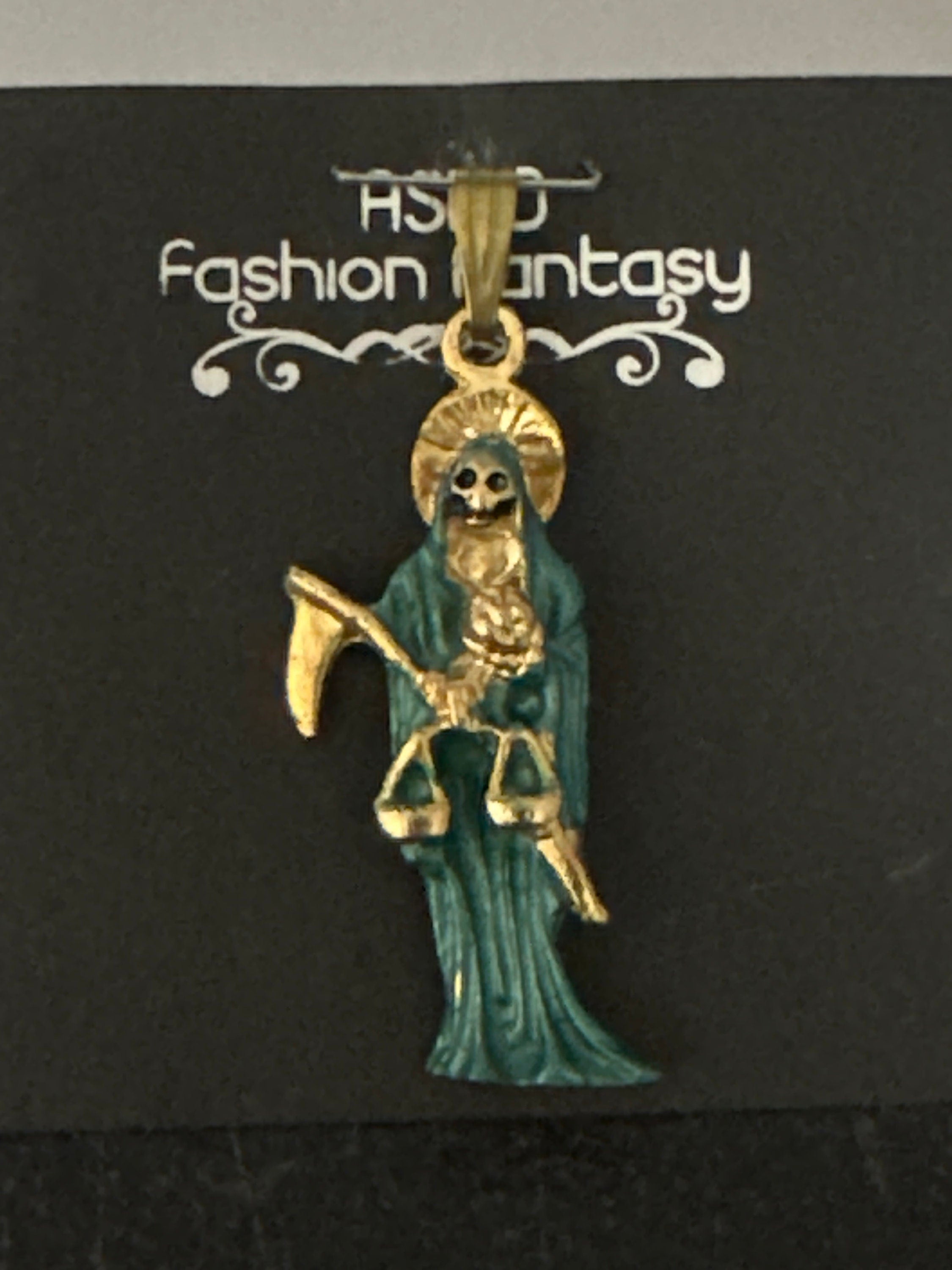 Collectible Santa Muerte Charms - Choose from a Variety of Vibrant 1 1/2 Stainless Steel Pendants