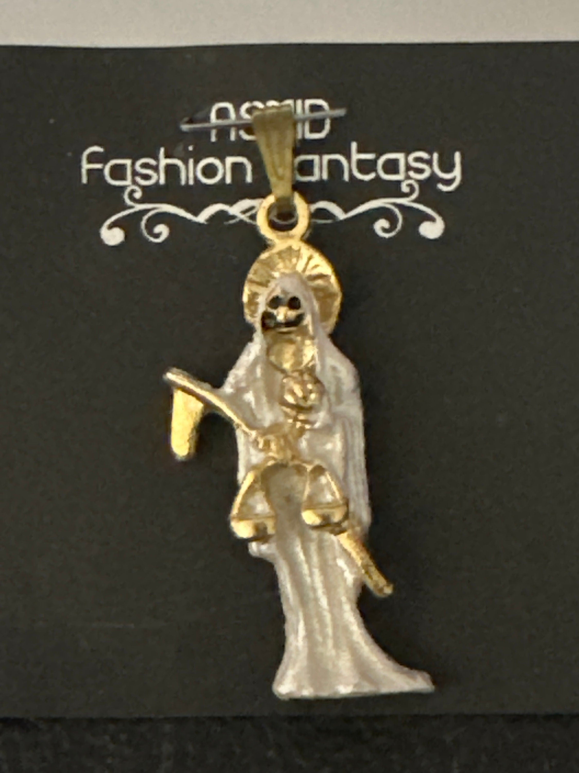 Collectible Santa Muerte Charms - Choose from a Variety of Vibrant 1 1/2 Stainless Steel Pendants