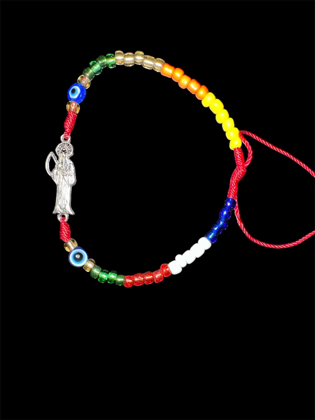 Santa Muerte Luck in All Areas Bracelet: Empowered with Oil and Prayer