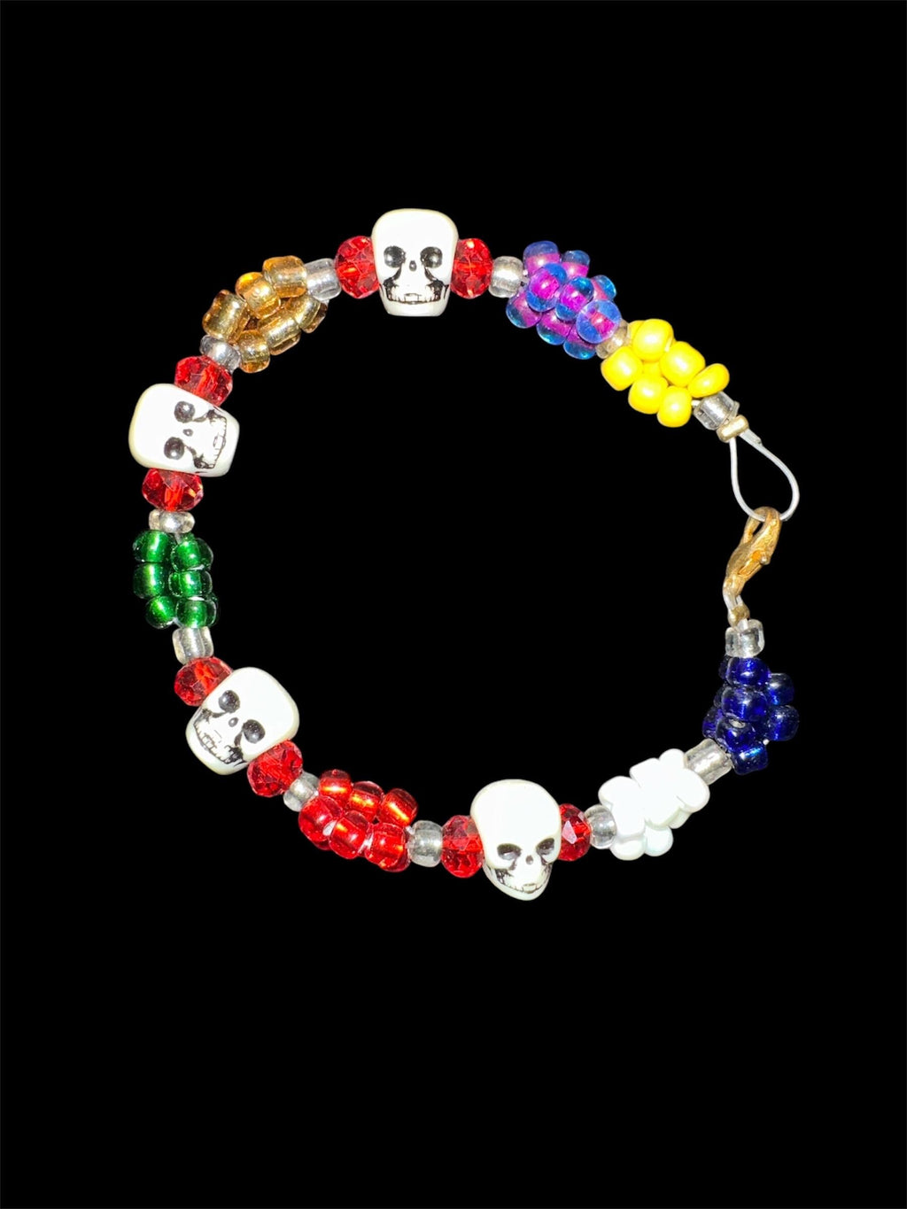Santa Muerte Luck in All Areas Bracelet: Empowered with Oil and Prayer