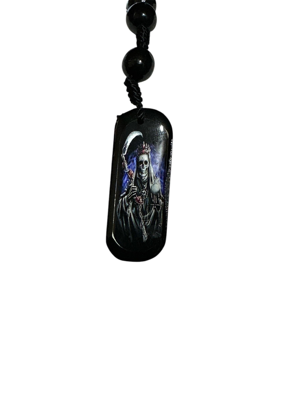 Santa Muerte Wooden Protection Beads