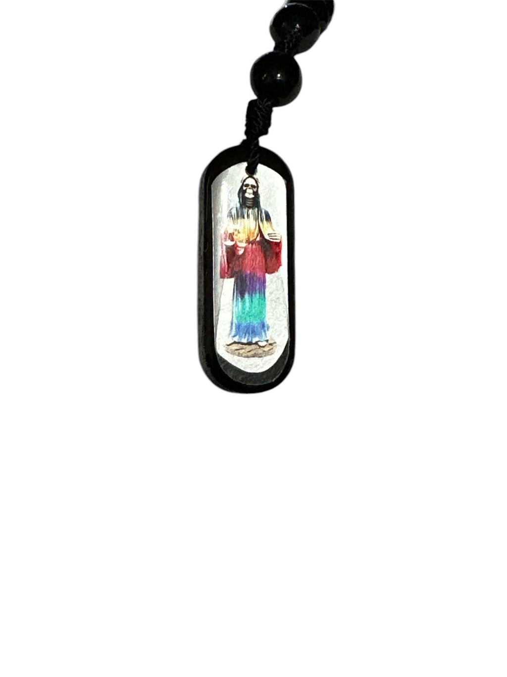 Santa Muerte Wooden Protection Beads