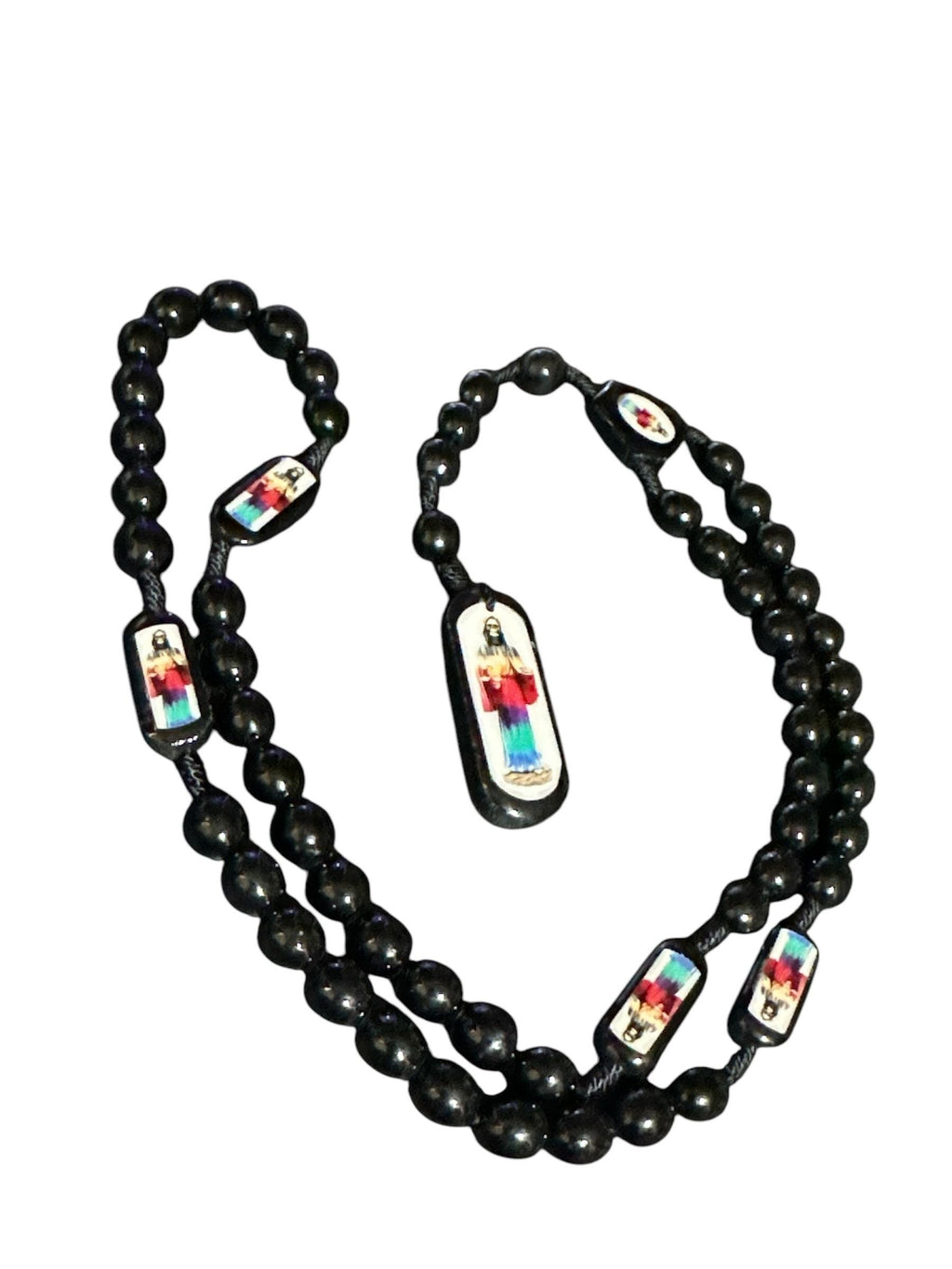 Santa Muerte Wooden Protection Beads