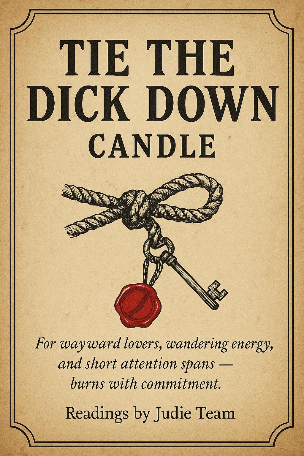 Tie The D*ck Down Candle
