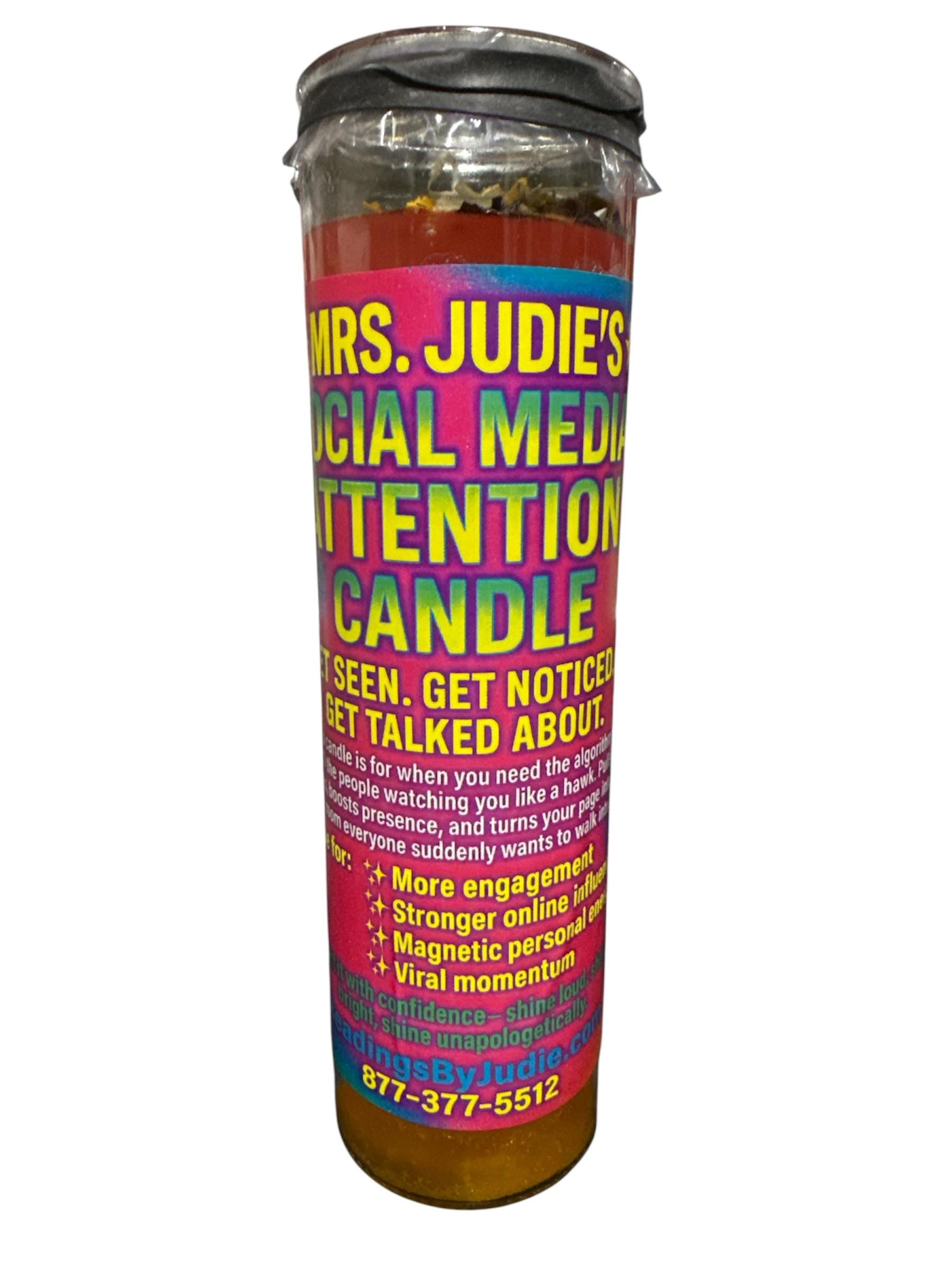 Mrs. Judie’s Social Media Attention Candle