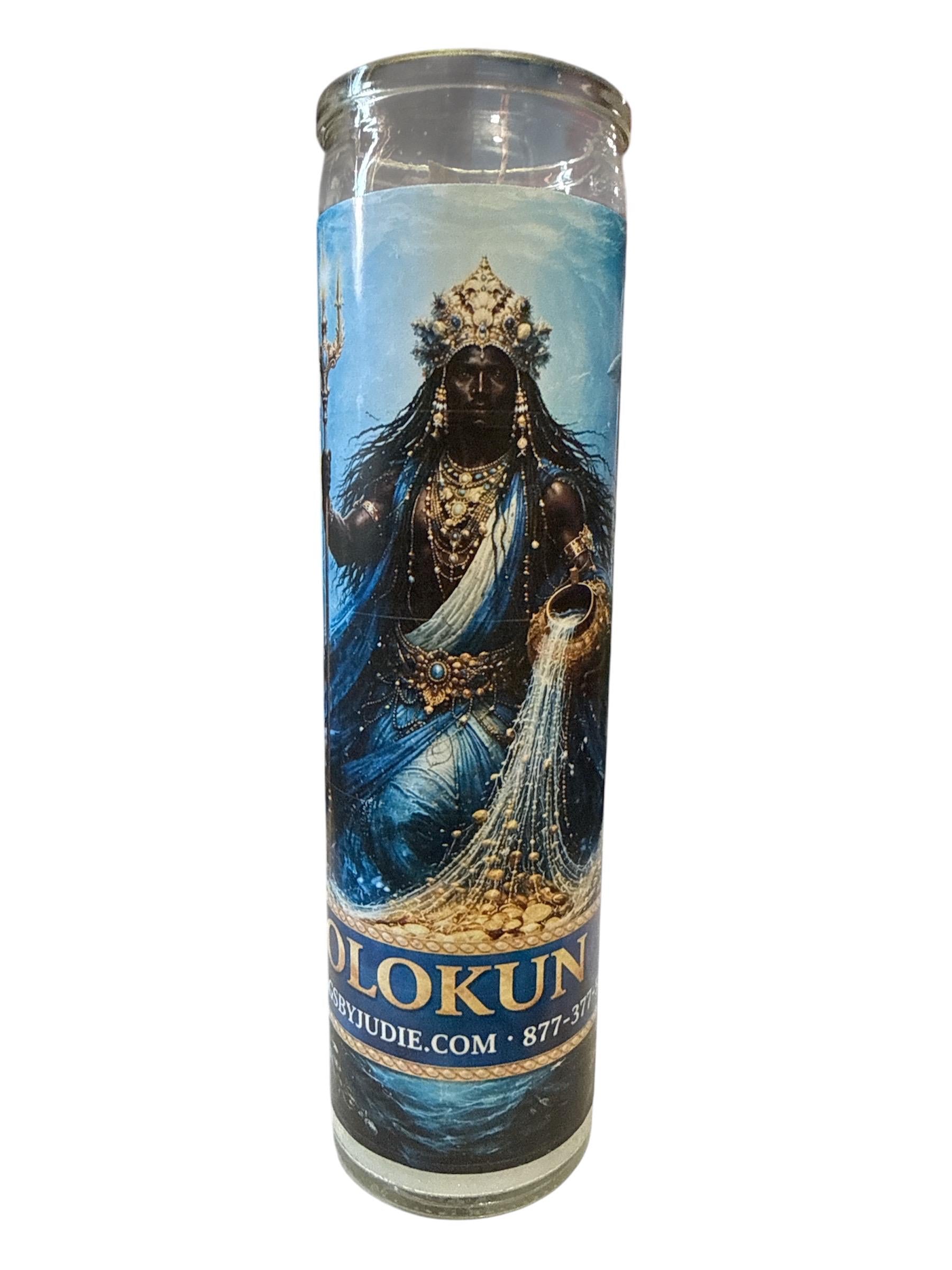 Olokun Candle – Deep Abundance, Wealth & Ancestral Ocean Power