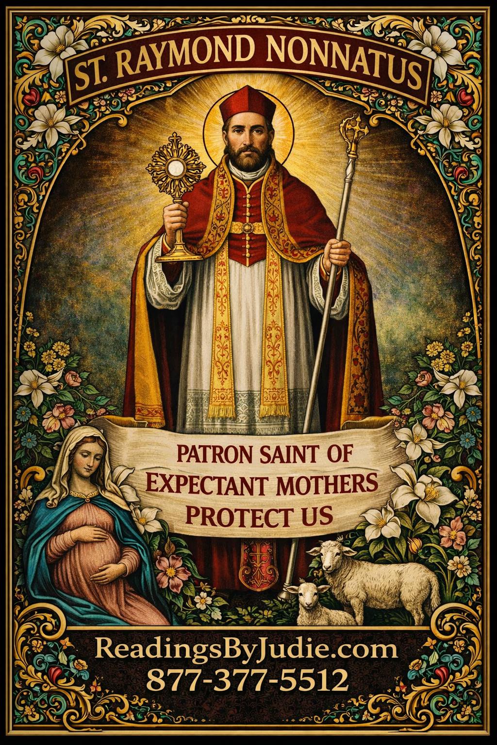 St. Raymond Nonnatus Blessed Candle – Protection, Safe Delivery & Family Support