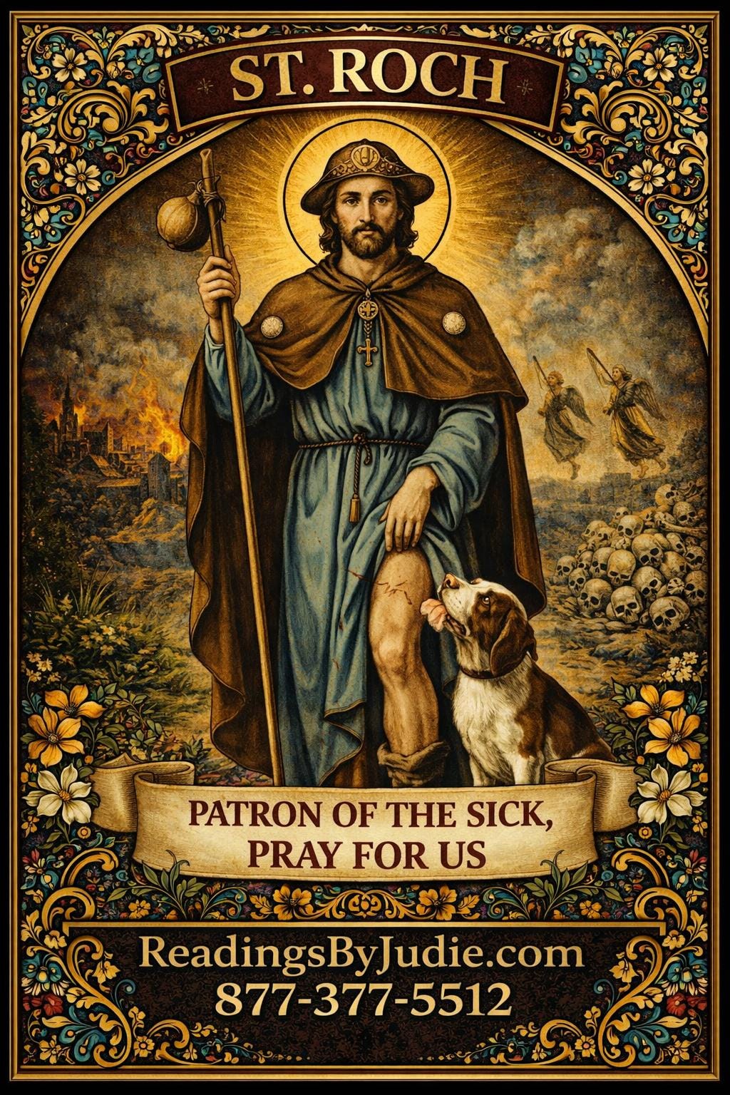 St. Roch Blessed Candle – Protection, Healing & Strength Support