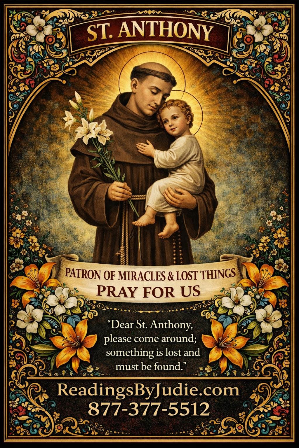 St. Anthony Blessed Candle – Lost Items, Guidance & Miracle Support