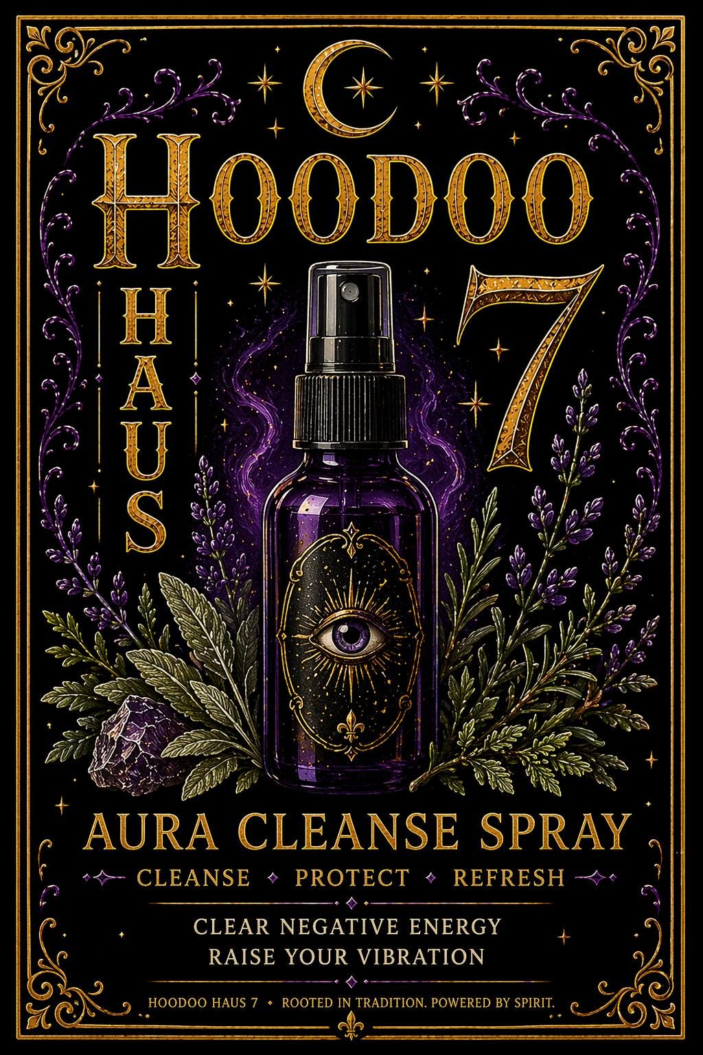 Hoodoo Haus 7 Aura Cleanse Spray – Herbal Spiritual Mist